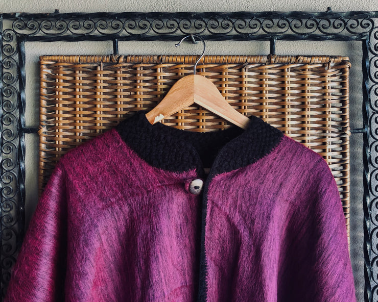 Alpaca Wool Cape with Crochet Collar (Poncho) – AWANA